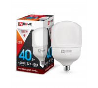 Лампа светодиодная LED-HP-PRO 40Вт 230В Е27 с адаптером E40 4000К 3600Лм IN HOME (4690612031095)