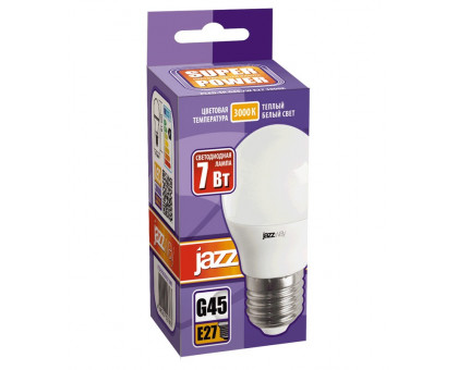 Светодиодная (LED) лампа Jazzway PLED-SP G45 7w E27 3000K 230/50 (1027863-2)