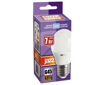 Светодиодная (LED) лампа Jazzway PLED-SP G45 7w E27 5000K 230/50 (1027887-2)