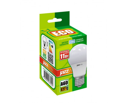 Светодиодная (LED) лампа Jazzway PLED-ECO-A60 11w E27 5000K 840Lm 220V/50Hz (1033222)