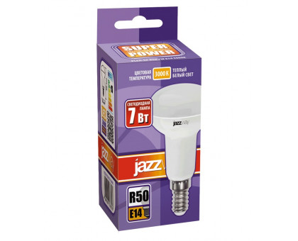 Светодиодная (LED) лампа Jazzway PLED-SP R50 7w 3000K E14 230/50 (1033628)