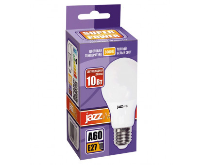 Светодиодная (LED) лампа Jazzway PLED-SP A60 10w 3000K E27 (1033697)
