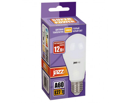 Светодиодная (LED) лампа Jazzway PLED-SP A60 12w 3000K E27 (1033703)