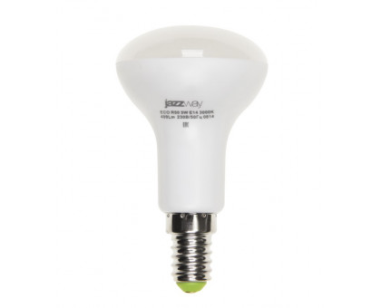 Светодиодная (LED) лампа Jazzway PLED-ECO-R50 5w E14 3000K 400Lm 230V/50Hz (1037015A)