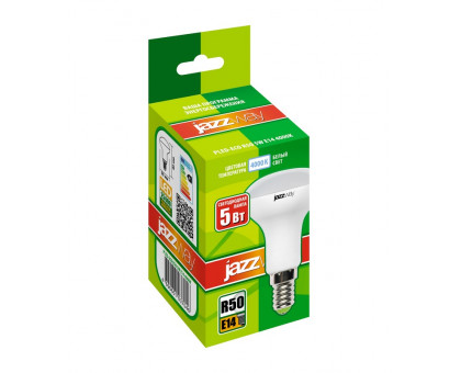 Светодиодная (LED) лампа Jazzway PLED-ECO-R50 5w E14 4000K 400Lm 230V/50Hz (1037046A)