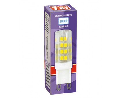 Светодиодная (LED) лампа Jazzway PLED-G9 7w 4000K 400Lm 175-240V (пластик d16*50мм) (1039095B)