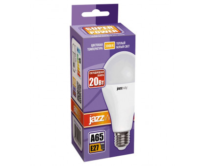 Светодиодная (LED) лампа Jazzway PLED-SP A65 20w E27 3000K 230/50 (5009455)