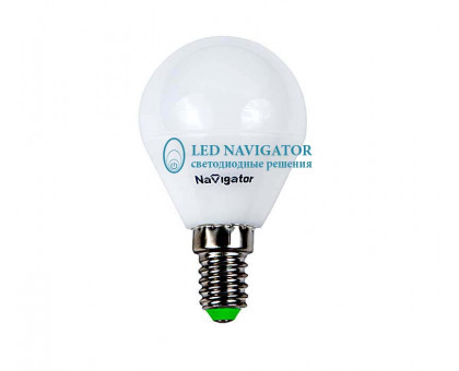 Светодиодная (LED) лампа Navigator NLL-P-G45-5-230-4K-E14 5Вт Е14 Шар (94478) Холодный белый свет