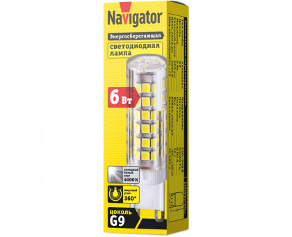 Светодиодная (LED) лампа Navigator NLL-P-G9-6-230-3K 6Вт G9 Капсула (71268) Теплый белый свет