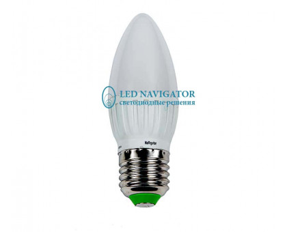 Светодиодная (LED) лампа Navigator NLL-P-C37-5-230-2.7K-E27-FR 5Вт Е27 Свеча (94481) Теплый белый свет