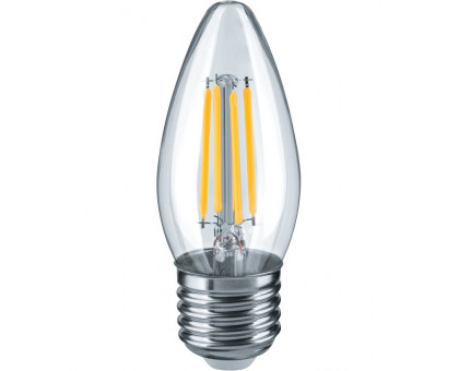 Светодиодная (LED) лампа Navigator 14 005 NLL-F-C35-4-230-2.7K-E27 4 Вт Е27 Свеча на ветру Теплый белый