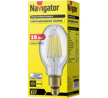 Светодиодная (LED) лампа Navigator 14 339 NLL-ED90-18-230-840-Е27-CL 18 Вт Е27 Эллипсоидная Холодный белый