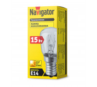 Лампа накаливания Navigator 61 203 NI-T26-15-230-E14-CL Е14 Трубчатая 15 Вт