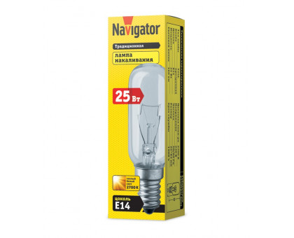 Лампа накаливания Navigator 61 205 NI-T25L-25-230-E14-CL Е14 Трубчатая 25 Вт