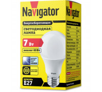 Светодиодная (LED) лампа Navigator 61 236 NLL-A60-7-230-6.5K-E27 7Вт холодный свет