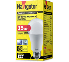 Светодиодная (LED) Лампа Navigator 61 239 NLL-A60-15-230-6.5K-E27 15Вт холодный свет