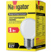 Светодиодная (LED) лампа Navigator 61 243 NLL-G45-1-230-W-E27 1 Вт Е27 Шар Белый