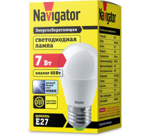 Светодиодная (LED) лампа Navigator 61 245 NLL-G45-7-230-6.5K-E27 7 Вт Е27 Шар Дневной белый