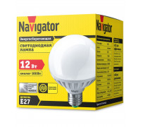 Светодиодная (LED) лампа Navigator 61 279 NLL-G95-12-230-4K-E27 12 Вт Е27 Шар Холодный белый