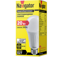 Светодиодная (LED) Лампа Navigator 61 282 NLL-A70-20-230-4K-E27 20Вт белый свет