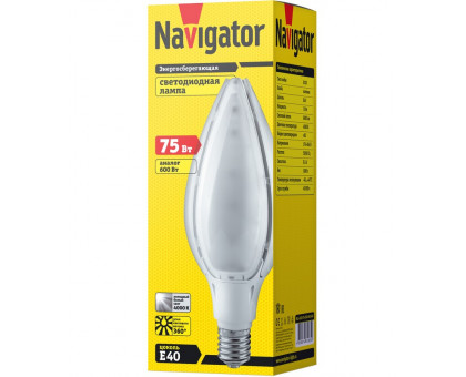 Светодиодная (LED) лампа Navigator NLL-O120-75-230-840-E40 75Вт Е40 Кукуруза (61285) Холодный белый свет