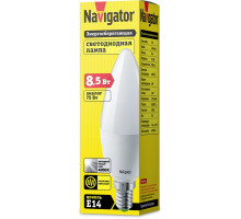 Светодиодная (LED) лампа Navigator 61 325 NLL-C37-8.5-230-4K-E14-FR 8,5 Вт Е14 Свеча Холодный белый