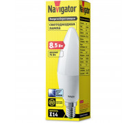 Светодиодная (LED) лампа Navigator 61 326 NLL-C37-8.5-230-6.5K-E14-FR 8,5 Вт Е14 Свеча Дневной белый