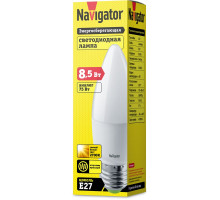 Светодиодная (LED) лампа Navigator 61 327 NLL-C37-8.5-230-2.7K-E27-FR 8,5 Вт Е27 Свеча Теплый белый