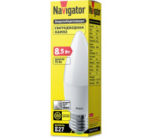 Светодиодная (LED) лампа Navigator 61 328 NLL-C37-8.5-230-4K-E27-FR 8,5 Вт Е27 Свеча Холодный белый