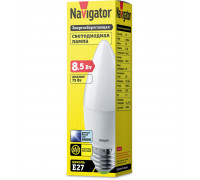 Светодиодная (LED) лампа Navigator 61 329 NLL-C37-8.5-230-6.5K-E27-FR 8,5 Вт Е27 Свеча Дневной белый