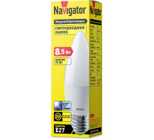 Светодиодная (LED) лампа Navigator 61 329 NLL-C37-8.5-230-6.5K-E27-FR 8,5 Вт Е27 Свеча Дневной белый