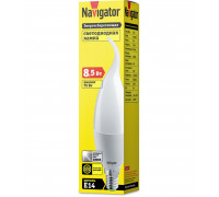 Светодиодная (LED) лампа Navigator 61 331 NLL-FC37-8.5-230-4K-E14-FR 8,5 Вт Е14 Свеча на ветру Холодный белый