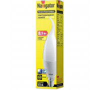 Светодиодная (LED) лампа Navigator 61 332 NLL-FC37-8.5-230-6.5K-E14-FR 8,5 Вт Е14 Свеча на ветру Дневной белый