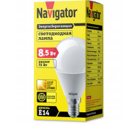 Светодиодная (LED) лампа Navigator 61 333 NLL-G45-8.5-230-2.7K-E14 8,5 Вт Е14 Шар Теплый белый