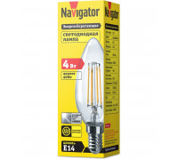 Светодиодная (LED) лампа Navigator 61 339 NLL-F-C35-4-230-4K-E14 4 Вт Е14 Свеча Холодный белый