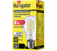 Светодиодная (LED) лампа Navigator 61 345 NLL-F-A60-8-230-4K-E27 8 Вт Е27 Груша Холодный белый