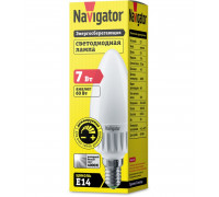 Диммируемая светодиодная (LED) лампа Navigator NLL-C37-7-230-4K-E14-FR-DIMM 7Вт Е14 Свеча (61380) Холодный белый свет