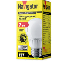 Диммируемая светодиодная (LED) лампа Navigator NLL-G45-7-230-4K-E27-DIMM 7Вт Е27 Шар (61381) Холодный белый свет