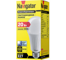 Светодиодная (LED) Лампа Navigator 61 387 NLL-A70-20-230-6.5K-E27 20Вт холодный свет