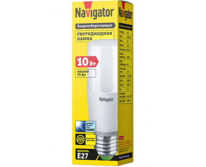 Светодиодная (LED) лампа Navigator 61 467 NLL-T39-10-230-6.5K-E27 10 Вт Е27 Трубчатая Дневной белый