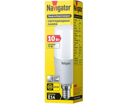 Светодиодная (LED) лампа Navigator 61 469 NLL-T39-10-230-4K-E14 10 Вт Е14 Трубчатая Холодный белый