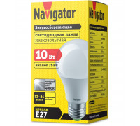 Низковольтная светодиодная (LED) лампа Navigator NLL-A60-10-12/24-4K-E27 10Вт Е27 Груша (61475) Холодный белый свет