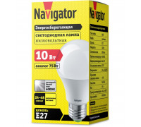 Низковольтная светодиодная (LED) лампа Navigator NLL-A60-10-24/48-4K-E27 10Вт Е27 Груша (61476) Холодный белый свет