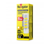 Светодиодная (LED) лампа Navigator 61 483 NLL-P-G4-5-230-3K 5 Вт G4 Капсула Теплый белый