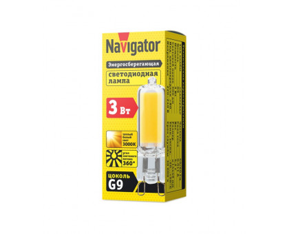 Светодиодная (LED) лампа Navigator 61 489 NLL-G-G9-3-230-3K 3 Вт G9 Капсула Теплый белый