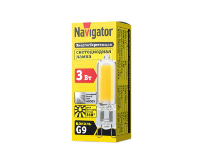 Светодиодная (LED) лампа Navigator 61 490 NLL-G-G9-3-230-4K 3 Вт G9 Капсула Холодный белый