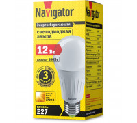 Диммируемая светодиодная (LED) лампа Navigator NLL-A60-12-230-2.7K-E27-3STEPDIMM 12Вт Е27 Груша (61626) Теплый белый свет