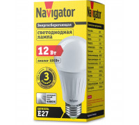 Диммируемая светодиодная (LED) лампа Navigator NLL-A60-12-230-4K-E27-3STEPDIMM 12Вт Е27 Груша (61627) Холодный белый свет