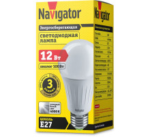 Диммируемая светодиодная (LED) лампа Navigator NLL-A60-12-230-4K-E27-3STEPDIMM 12Вт Е27 Груша (61627) Холодный белый свет