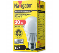 Светодиодная (LED) лампа Navigator NLL-A60-10-127-4K-E27 10Вт Е27 Груша (61664) Холодный белый свет